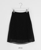 Must Dot Banding Midi Skirt