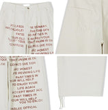 Karud lettering cotton pants