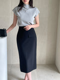 Softy plain short-sleeved knit