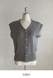 Billion V-neck Button Knit Cardigan Vest