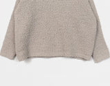 Mopin Thick Loose-Fit Boat Neck Off-Shoulder Knit