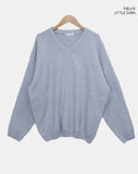Noez V-Neck Lambs Wool Loose Fit Knit