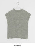 Rahini Layered Half-Neck Cap Short Sleeve Knit