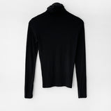 Hide Hole Shirring Turtleneck Tee