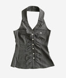 Pinstriped Halter Shirt
