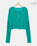 Nobis Ribbed Crop Cardigan