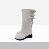 Turi Layered Buckle Platform Boots