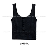 Windy Bret Button Ribbed Sleeveless