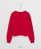 Qkel Color Round Knit Cardigan