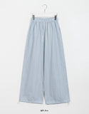 [BAONHAUS] Rebaca Stripe Banding Wide Pants