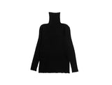 Linu Ribbed Neck Polar Knit Long Sleeve T-shirt