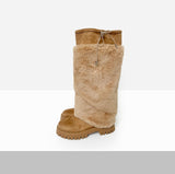 Furmin Suede Fur Heart String Boots