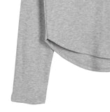 Rosa Boat Neck Ribbed Long Sleeve Tee