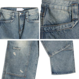 Lepin double knee damage denim pants