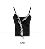 Liv Unbalance Lace Wrap Crop Sleeveless