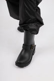 buckle half rain boots