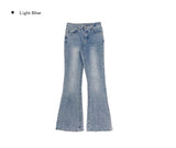 Roble Back Pocket Bootcut Washing Denim Pants