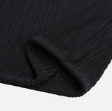 Linked Shoulder Zipper Ribbed Half-Neck Knit
