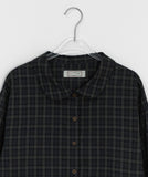 [BAONHAUS] Malbon Check Shirring Collar Blouse