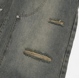 Denti Damage Brush Denim Pants