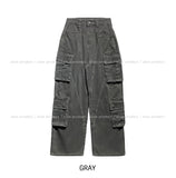 Torti cut stitch denim cargo pants