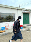 Linen bermuda over roop denim pants