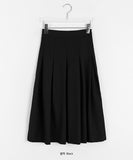 Delive Banding Pleated Midi Skirt