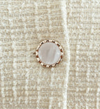Hene V-neck Bokashi Peplum Jacket Blouse