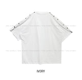 Plie shoulder snap button short sleeve