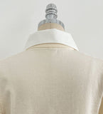 Luna Color Matching Collar Knit Cardigan