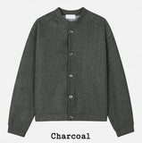 Flea Line Shoulder Wool Crop Cardigan
