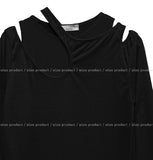 Nilo cutting see-through layered set - long sleeve, sleeveless