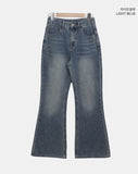 Moi Vintage Washed Flare Denim Pants