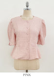 Jane Round Puff Peplum Blouse