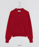 Tichico Color Crop Collar Knit