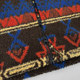 Nordic Fleece Overfit Balloon Pattern String Hood Zip-Up