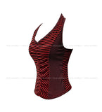 Bez Twin Stripe Halter Sleeveless