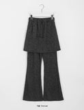 Shopei banding layered knit skirt pants