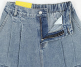 [UL DENIM] 4 Colors Pintuck Wide Cargo Denim Pants