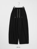 [unisex] Temon banding string rivet cut balloon cotton pants