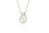 Champagne Full Moon Silver Mary Bowl Necklace
