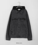 [unisex] Yovel Two-Way Hood Oversized Denim Jacket