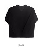 Crema linen V-neck knit