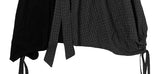 Tujeu Check Wrap String Layered Skirt