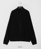 [unisex] Linve two-way high neck knit zip-up cardigan