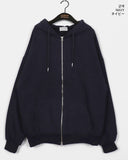 [UNISEX] Naden Cozy Overfit Two-Way Brushed Hood Zip-Up