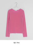 Mejini Color Tencel Basic Long Sleeve Tee