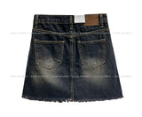 Det Tesle Pleated Denim Skirt