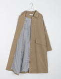 Uzino Pocket Button Stripe Long Coat