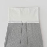 Color Matching Fold Low-Rise Banding Long Skirt